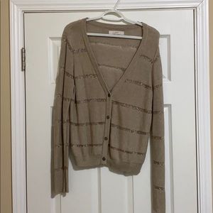 LOFT striped cardigan